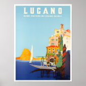 Lugano Zwitserland vintage-Poster Poster (Voorkant)
