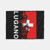 Lugano Zwitserland Zwitserse vlag Ski Fleece Deken (Voorkant (Horizontaal))