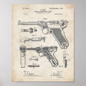 Luger Pistol Art Print (Voorkant)
