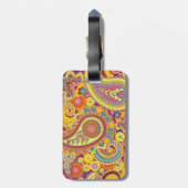 luggage label with paisley design bagagelabel (Achterkant verticaal)