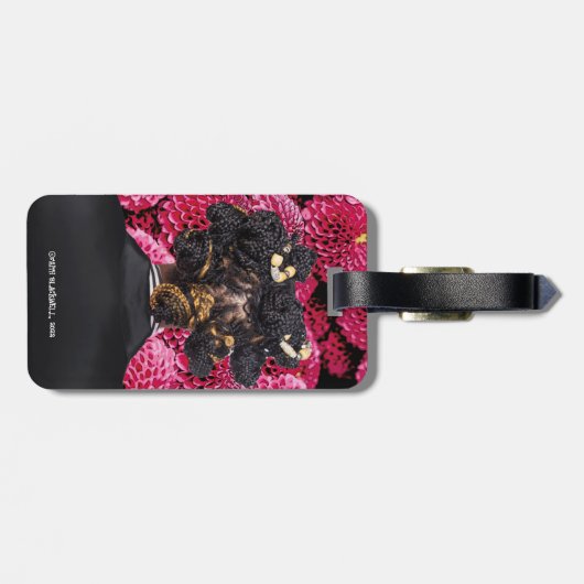 Luggage Tag-Dahlia & French Braids Luggage Tag Bagagelabel (Achterkant horizontaal)