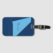 Luggage Tag met Staartvin van Vliegtuig Bagagelabel (Voorkant (horizontaal))