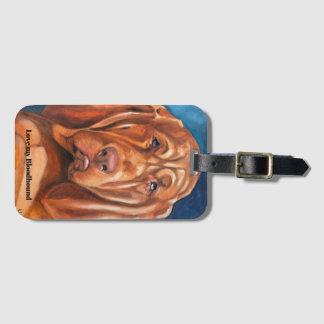 Luggage tag with bloodhound bagagelabel
