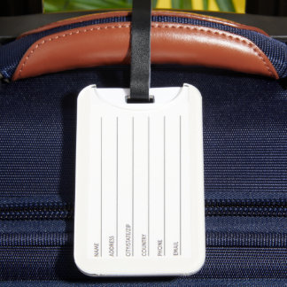Luggage tag with card slot bagagelabel