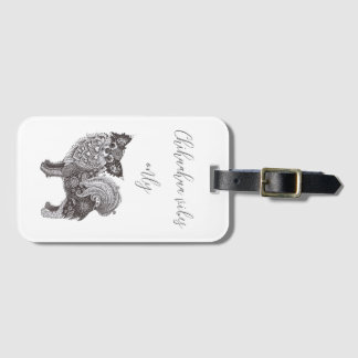 Luggage Tag with chihuahua Bagagelabel