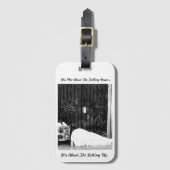 Luggage tag with inspirational quote. bagagelabel (Voorkant (verticaal))