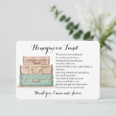Luggages Honeymoon verzoek bruiloft invoegen Informatiekaartje (Staand voorkant)