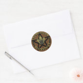 Lughnasadh Blessings Black Gold Wheat Pentacle Ronde Sticker (Envelop)