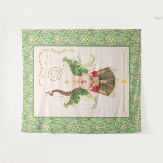 Lughnasadh Goddess Tailtiu Wandkleed (Voorkant (horizontaal))