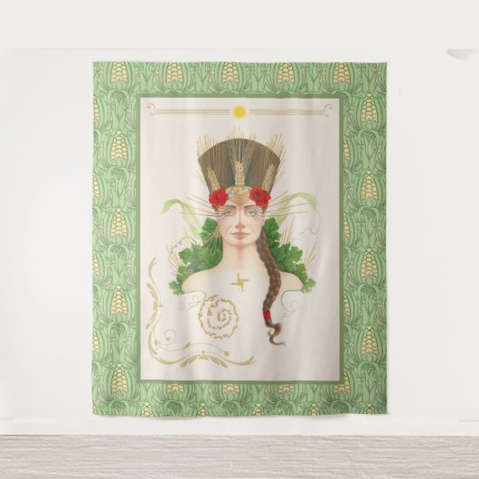 Lughnasadh Goddess Tailtiu Wandkleed (Voorkant)