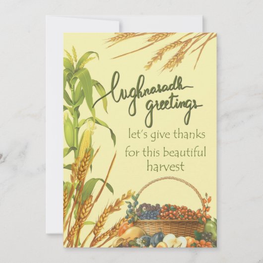 Lughnasadh groeten kaart (Voorkant)