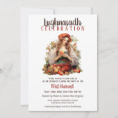 Lughnasadh Herfst Oogstfeest Apple Lady Kaart (Voorkant)