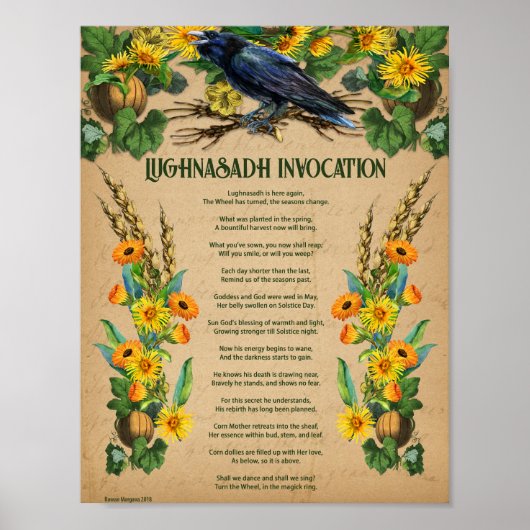 LUGHNASADH-INVOCATIEPRAYER POSTER (Voorkant)