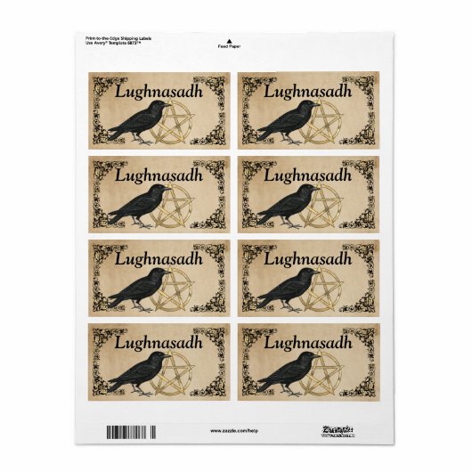 LUGHNASADH SABBAT ETIKET (Full Sheet)