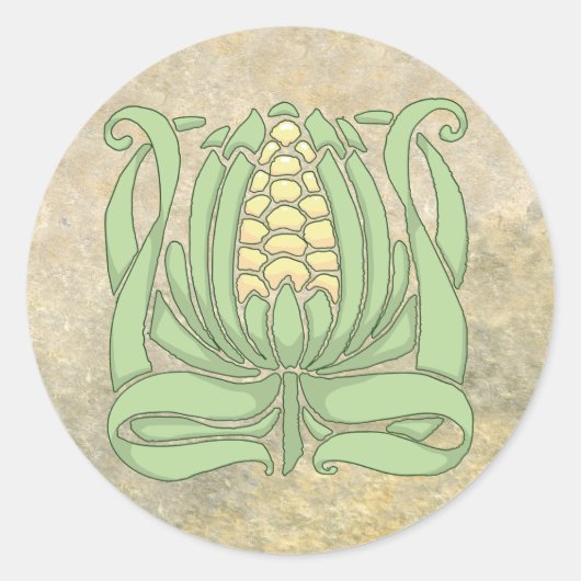 Lughnasadh Sweet Corn Ronde Sticker (Voorkant)