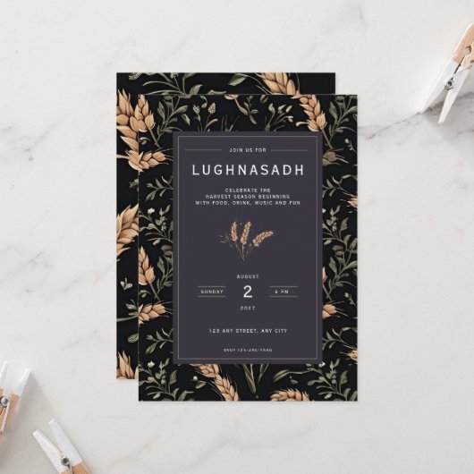 Lughnasadh | Zomer | Uitnodiging voor het Jaarrad (Voorkant / Achterkant in situ)