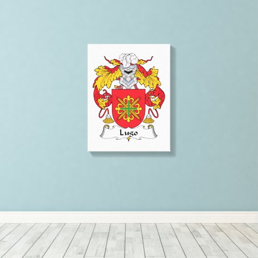 Lugo Family Crest Canvas Afdruk (Insitu (Houten vloer))