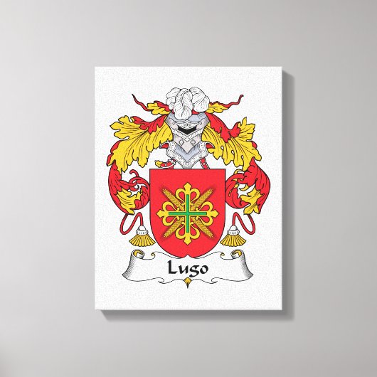 Lugo Family Crest Canvas Afdruk (Voorkant)