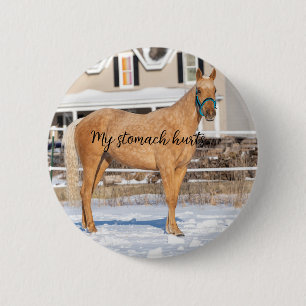 Lugos "Mijn maag doet pijn" knop Ronde Button 5,7 Cm