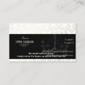 Luhandelier + Baroque damask/pearl + lemon Visitekaartje (Achterkant)