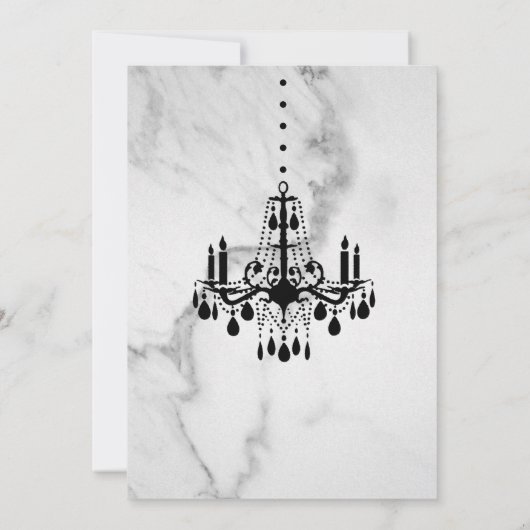 Luhandelier Bat Mitzvah Uitnodiging marmer (Achterkant)