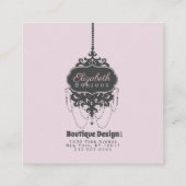 Luhandelier Chic (kleur wijzigen) - Vierkante Visitekaartje (Achterkant)