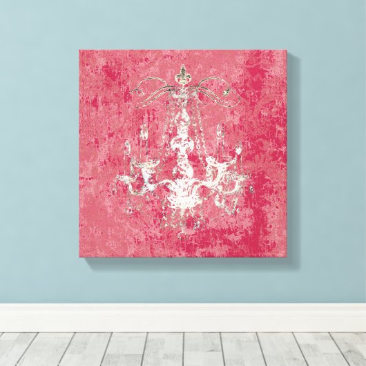 Luhandelier Elegance CHANGE COLOR ~ Wrapped Canvas (Insitu (Houten vloer))