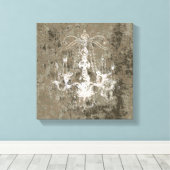 Luhandelier Elegance CHANGE COLOR ~ Wrapped Canvas Afdruk (Insitu (Houten vloer))