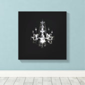 Luhandelier Elegance - Wrapped Canvas Afdruk (Insitu (Houten vloer))