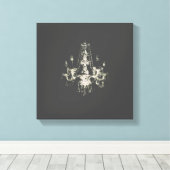 Luhandelier Elegance - Wrapped Canvas Afdruk (Insitu (Houten vloer))