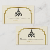 Luhandelier en Art Deco-grensverblijfskaart Plaatskaartje (Voorkant / Achterkant)