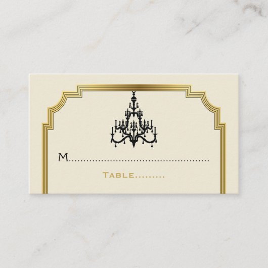 Luhandelier en Art Deco-grensverblijfskaart Plaatskaartje (Voorkant)