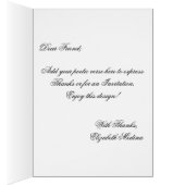 Luhandelier Glamor ~ Kaart / Uitnodigingen (Binnen (Rechts))