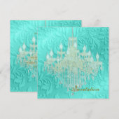 Luhandelier, huwelijksuitnodigingen kaart (Voorkant / Achterkant)