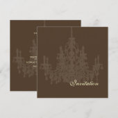 Luhandelier, huwelijksuitnodigingen kaart (Voorkant / Achterkant)