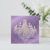 Luhandelier, huwelijksuitnodigingen kaart (Staand voorkant)