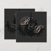 Luhandelier, huwelijksuitnodigingen kaart (Voorkant / Achterkant)