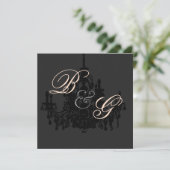 Luhandelier, huwelijksuitnodigingen kaart (Staand voorkant)