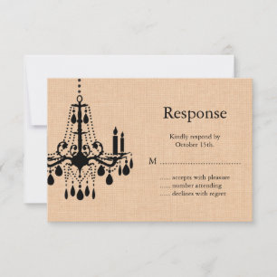 Luhandelier op Burlap RSVP