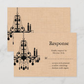 Luhandelier op Burlap RSVP (Voorkant / Achterkant)