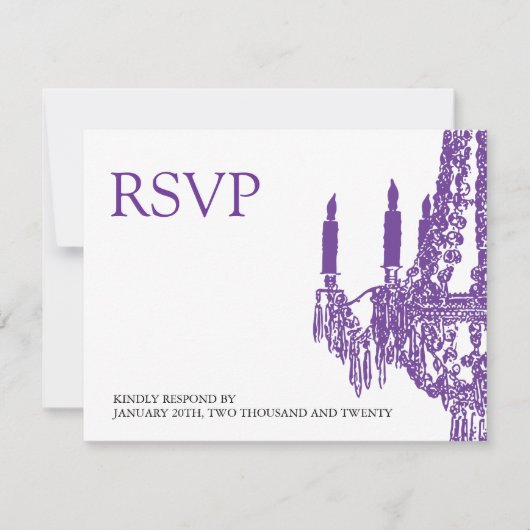 Luhandelier RSVP-kaarten RSVP Kaartje (Voorkant)