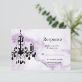 Luhandelier RSVP op Paarse marmer (Staand voorkant)