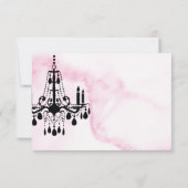 Luhandelier RSVP op roze marmer (Achterkant)