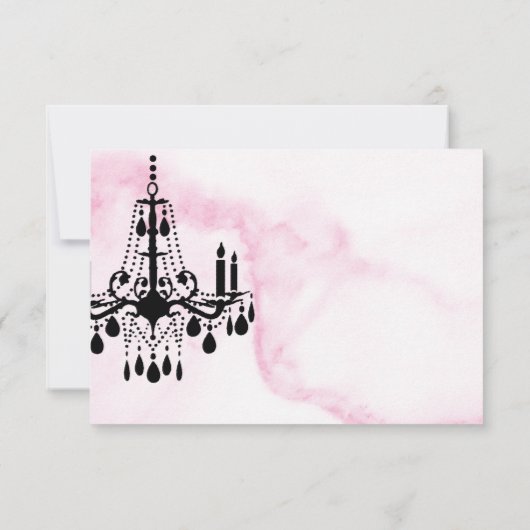 Luhandelier RSVP op roze marmer (Achterkant)