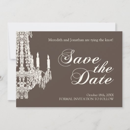 Luhandelier Save the Date Invitation (Voorkant)