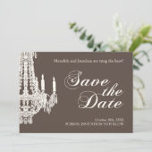 Luhandelier Save the Date Invitation (Staand voorkant)