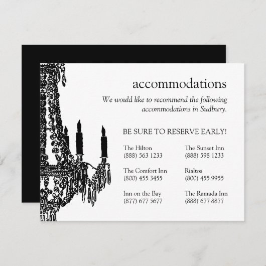 Luhandelier Save the Date Invitation Informatiekaartje (Voorkant / Achterkant)