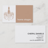 Luhandelier Silhouette Icon - home stager Visitekaartje (Voorkant / Achterkant)