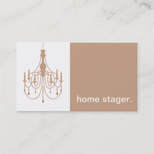 Luhandelier Silhouette Icon - home stager Visitekaartje (Voorkant)