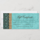 Luhandelier Tanning Salon Gift Certificate Gold (Achterkant)